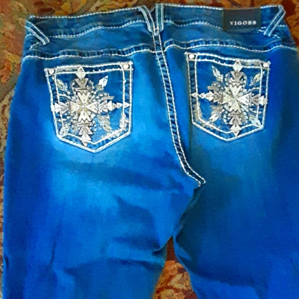 Vigoss plus size bling bootcut jeans